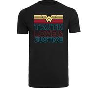 F4NT4STIC T-Shirt 'DC Comics Wonder Woman 84 Truth Love And Justice' azur / jaune clair / rouge rubis / noir, Taille XL