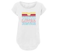 F4NT4STIC T-shirt 'DC Comics Wonder Woman 84 Truth Love And Justice' azur / jaune / rouge / blanc, Taille 5XL