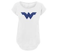 F4NT4STIC T-shirt 'DC Comics Wonder Woman' bleu marine / violet clair / blanc, Taille XS