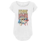 F4NT4STIC T-shirt 'DC Comics Wonder Woman Femme Power' bleu / jaune / rouge clair / blanc, Taille 5XL