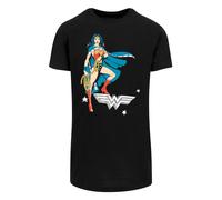 F4NT4STIC T-Shirt 'DC Comics Wonder Woman Standing Logo' turquoise / rouille / noir / blanc, Taille L