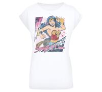 F4NT4STIC T-shirt 'DC Comics Wonder Woman Strength & Power' bleu foncé / jaune / rouge / blanc cassé, Taille XL