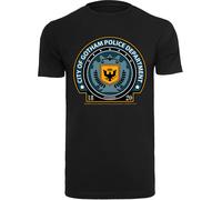 F4NT4STIC T-Shirt 'DC Comis Superhelden Batman Gotham Police Dept' bleu fumé / jaune / noir / blanc, Taille XL