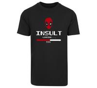 F4NT4STIC T-Shirt 'Deadpool Insult Loading' rouge foncé / noir / blanc, Taille XXXL