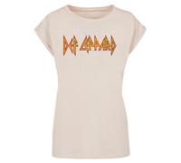F4NT4STIC T-shirt 'Def Leppard' beige clair / jaune / rouge, Taille M