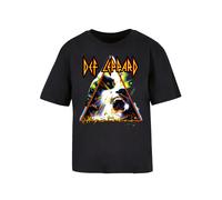 F4NT4STIC T-shirt 'Def Leppard Hysteria' bleu roi / jaune / rouge / noir, Taille XXL