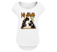 F4NT4STIC T-shirt 'Def Leppard Hysteria' citron / anthracite / blanc, Taille 4XL