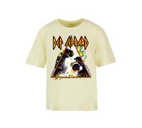 F4NT4STIC T-shirt 'Def Leppard Hysteria' jaune clair / rouge / noir / blanc, Taille XXXL