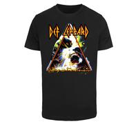 F4NT4STIC T-Shirt 'Def Leppard Hysteria' jaune / rouge feu / noir / blanc, Taille 5XL