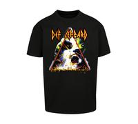 F4NT4STIC T-Shirt 'Def Leppard Hysteria' jaune / rouge / noir / blanc, Taille L