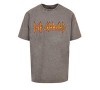 F4NT4STIC T-Shirt 'Def Leppard' jaune / gris foncé / rouge, Taille XXL