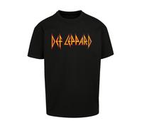 F4NT4STIC T-Shirt 'Def Leppard' jaune / rouge / noir, Taille XS