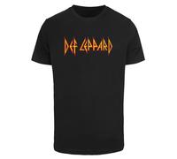 F4NT4STIC T-Shirt 'Def Leppard' orange chiné / noir, Taille XXL