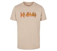 F4NT4STIC T-Shirt 'Def Leppard ' sable / jaune / rouge sang, Taille XS