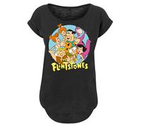 F4NT4STIC T-shirt 'Die Familie Feuerstein' bleu clair / violet / orange / noir, Taille XL