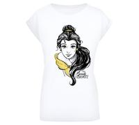 F4NT4STIC T-shirt 'Die Schöne Und Das Biest Belle' jaune / noir / blanc, Taille M