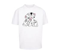 F4NT4STIC T-Shirt 'Disney 101 Dalmatians Puppy Love' rose ancienne / noir / blanc, Taille XL