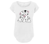 F4NT4STIC T-shirt 'Disney 101 Dalmatiner Puppy Love' gris chiné / rose ancienne / noir / blanc, Taille S