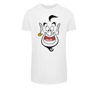F4NT4STIC T-Shirt 'Disney Aladdin Genie Face' jaune d'or / homard / noir / blanc, Taille 5XL