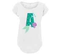 F4NT4STIC T-shirt 'Disney Alphabet A Is For Ariel' menthe / jade / violet clair / blanc, Taille S