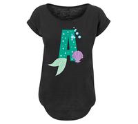 F4NT4STIC T-shirt 'Disney Alphabet A Is For Ariel' vert / jade / violet / noir, Taille L