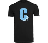 F4NT4STIC T-Shirt 'Disney Alphabet C Is For Cinderella' azur / bleu ciel / noir, Taille XXL