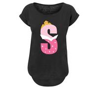 F4NT4STIC T-shirt 'Disney Alphabet S Is For Sleeping Beauty' rose / noir / blanc, Taille XS