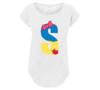 F4NT4STIC T-shirt 'Disney Alphabet S Is For Snow White' bleu / jaune / rose / blanc cassé, Taille XXL