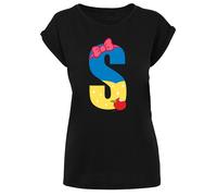 F4NT4STIC T-shirt 'Disney Alphabet S Is For Snow White Schneewittchen' bleu / jaune / rouge / noir, Taille M