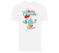 F4NT4STIC T-Shirt 'Disney Arielle die Meerjungfrau Weihnachten' bleu clair / vert / rouge / blanc, Taille XL