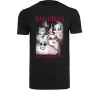 F4NT4STIC T-Shirt 'Disney Bad Girls Have More Fun' gris clair / cyclamen / poudre / noir, Taille XXL