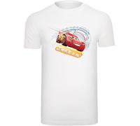F4NT4STIC T-Shirt 'Disney Cars Lightning McQueen' jaune / pétrole / rouge / blanc, Taille 5XL