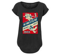 F4NT4STIC T-shirt 'Disney Die Drei Kleinen Schweinchen' beige / bleu / gentiane / noir, Taille L