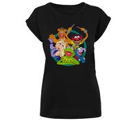 F4NT4STIC T-shirt 'Disney Die Muppets Group Circle' mélange de couleurs / noir, Taille M