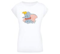 F4NT4STIC T-shirt 'Disney Dumbo Classic' jaune / gris / rose / blanc, Taille 4XL