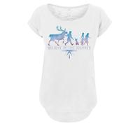F4NT4STIC T-shirt 'Disney Frozen 2 Believe In The Journey' bleu fumé / violet rouge / blanc, Taille 4XL