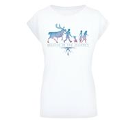 F4NT4STIC T-shirt 'Disney Frozen 2 Believe In The Journey' bleu / violet rouge / blanc, Taille XL