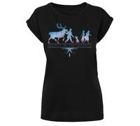 F4NT4STIC T-shirt 'Disney Frozen 2 Believe In The Journey Silhouette' bleu clair / rose pastel / noir, Taille S