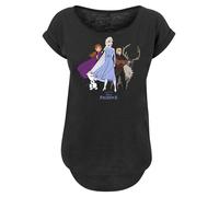 F4NT4STIC T-shirt 'Disney Frozen 2' bleu clair / marron / violet / noir, Taille XS