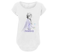 F4NT4STIC T-shirt 'Disney Frozen 2 Elsa Unity Snowflake' gris / violet clair / noir / blanc, Taille S