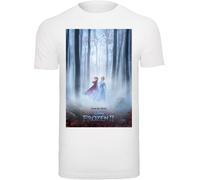 F4NT4STIC T-Shirt 'Disney Frozen 2 Movie Poster' bleu clair / rose / rouge rubis / blanc, Taille XS
