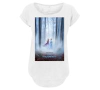 F4NT4STIC T-shirt 'Disney Frozen 2 Movie Poster' bleu-gris / bleu clair / violet / blanc chiné, Taille M