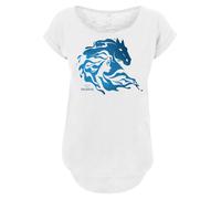 F4NT4STIC T-shirt 'Disney Frozen 2 Nokk Silhouette' bleu / blanc chiné, Taille 5XL
