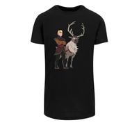 F4NT4STIC T-Shirt 'Disney Frozen 2 Sven And Kristoff' marron / gris clair / bourgogne / noir, Taille L