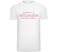 F4NT4STIC T-Shirt 'Disney High School Musical The Musical Property Of Wildcats' rouge / blanc, Taille S