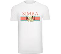F4NT4STIC T-Shirt 'Disney König der Löwen Simba Stripes' jaune / vert / noir / blanc, Taille XS