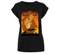 F4NT4STIC T-shirt 'Disney König Der Löwen Simba Und Mufasa' beige clair / jaune d'or / orange foncé / noir, Taille XXXL
