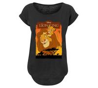 F4NT4STIC T-shirt 'Disney König der Löwen Simba und Mufasa' marron / orange / noir, Taille XXL