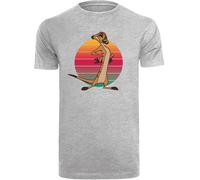 F4NT4STIC T-Shirt 'Disney König der Löwen Timon' gris chiné / mélange de couleurs / orange, Taille 5XL