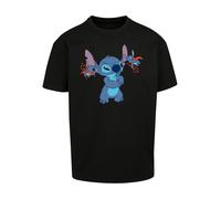 F4NT4STIC T-Shirt 'Disney Lilo And Stitch Little Devils' bleu cyan / bleu-gris / violet clair / noir, Taille XL